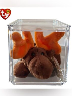 RARE MWMT‼️ Ty Chocolate the Moose 1993 Beanie Baby, PVC, KR, TAG ERRORS